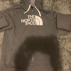 NORTHFACE HOODIE ZIP UP MEDIUM GRAY